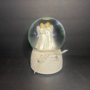 Vintage SRG 'Believe' Angels Holding a Heart 'Gloria, Gloria' Music Snow Globe
